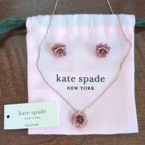 Kate Spade Pink Floral Jewelry  Set - Picture 2 of 7